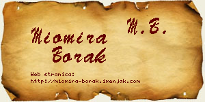 Miomira Borak vizit kartica